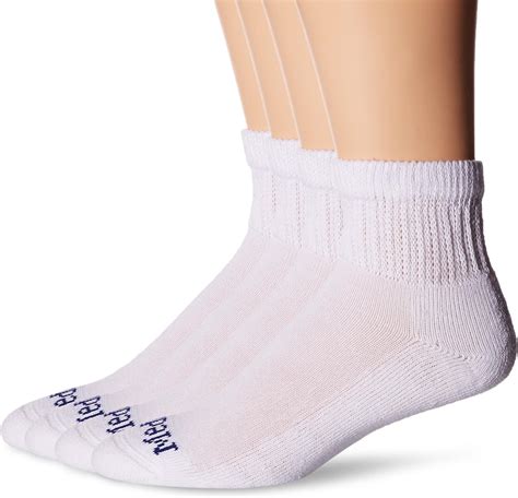 MediPEDS Men's 4 Pack Diabetic Quarter Socks, White, Shoe Size: 10-13 : Amazon.ca: Clothing ...