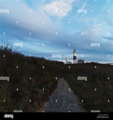 Path To Lighthouse, Sag Harbor, New York, Usa Stock Photo - Alamy