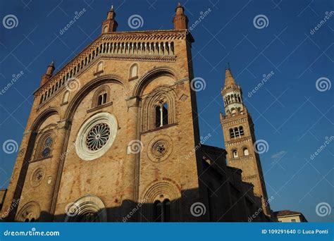 Facade cathedral of Crema stock photo. Image of italian - 109291640