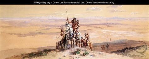 Indians on Plains - Charles Marion Russell - WikiGallery.org, the ...