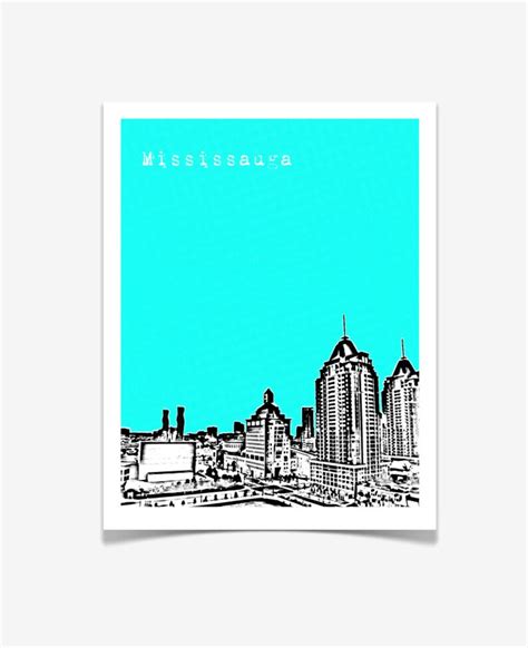 Mississauga Skyline Art Print Mississauga Ontario City - Etsy