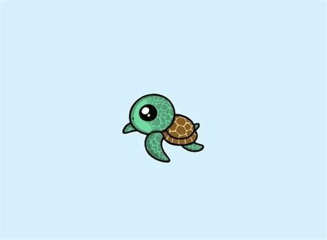 turtle wallpaper | Cute turtle cartoon, Cute doodles drawings, Turtle ...