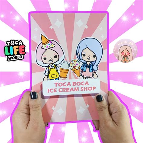 Toca Boca Ice Cream Shop Quiet Book Easy Printable - Etsy