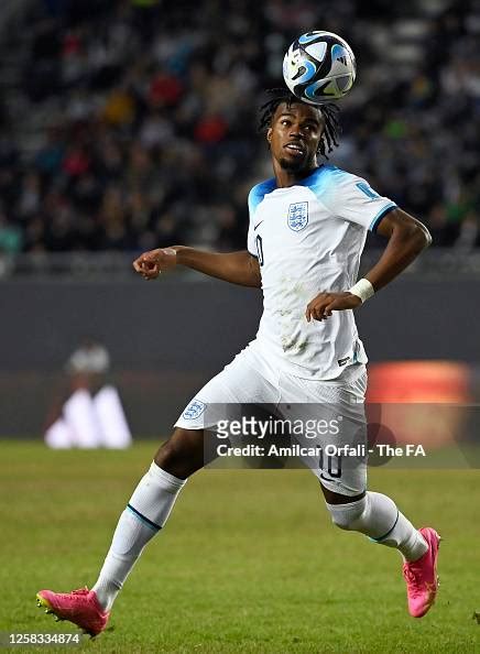 Carney Chukwuemeka of England heads the ball during a FIFA U-20 World... News Photo - Getty Images