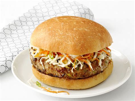 Jerk Turkey Burgers with Mango Slaw : Food Network Kitchen : Food Network | Food network recipes ...