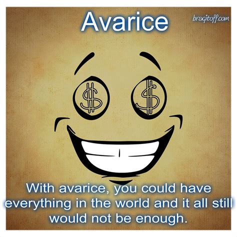 Avarice- Image and Sentence