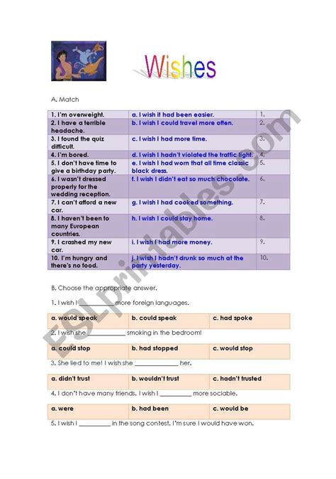 5 Wishes Worksheet — db-excel.com