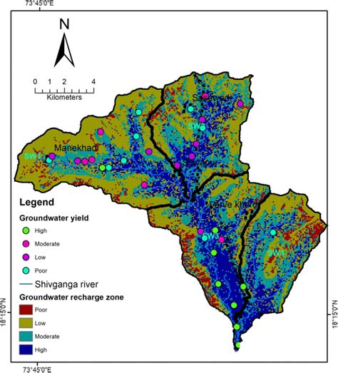 Groundwater recharge potential zone map of study area | Download Scientific Diagram