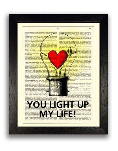 You Light Up My Life Art Print Valentines Gift for Boyfriend