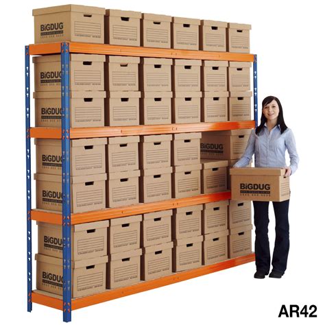 MAX Archive Document Storage Shelving with Boxes | eBay