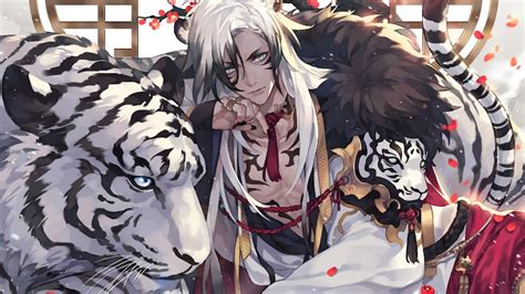 Anime, White Tiger, 4K, 3840x2160, #30 Wallpaper