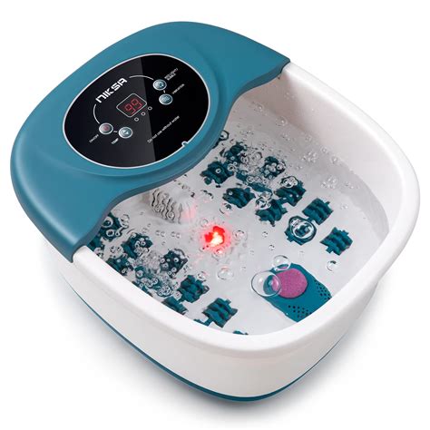 Foot Spa Bath Massager with Heat, Bubble, Vibration and Temperature ...