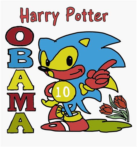 Harry Potter Sonic Obama Sticker, HD Png Download - kindpng