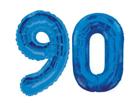 Blue Age 90 Male Happy 90th Birthday Banner Confetti Balloons Decorations | eBay