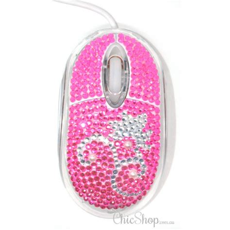 Crystal Pink USB Optical Computer Mouse