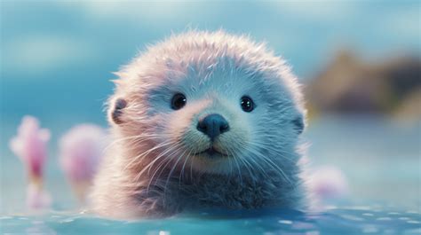 Cute Sea Otters Wallpaper