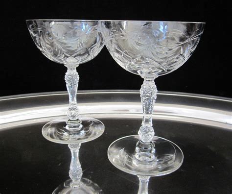 Two Stunning Vintage Champagne Flutes Gilded and Embossed Drink & Barware Home & Living Barware ...