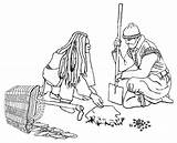 Coloring Pages Mayflower Pilgrims Corn sketch template