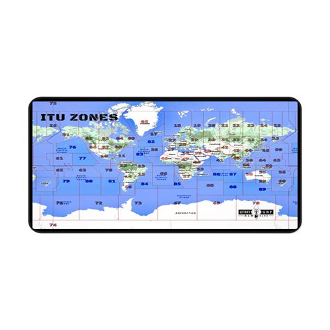 ITU Zone Map Hamshack Desk Mat for Ham Radio - Etsy