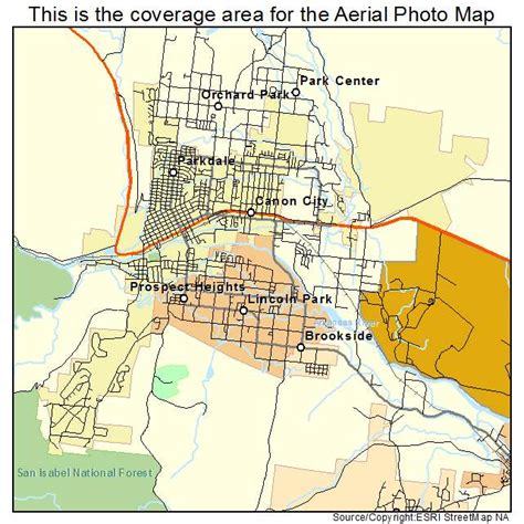 Aerial Photography Map of Canon City, CO Colorado