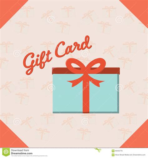 Vector Image of Gift Box with Text Gift Card Stock Vector ...