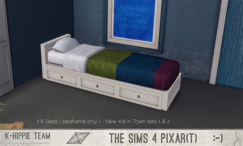 My Sims 4 Blog: Bed Frames, Bedding and Pixar Posters by Blackgryffin