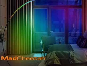 MadCheetah.com | RGBW Modern Arc Floor Lamp for...