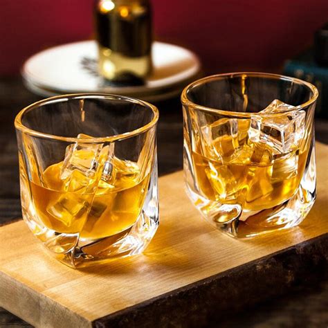 Aurora Crystal Whiskey Glasses // 8.10 oz // Set of 4 - JoyJolt - Touch ...