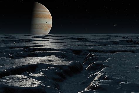 Artwork Of Jupiter Seen From Europa Photograph by Mark Garlick/science ...