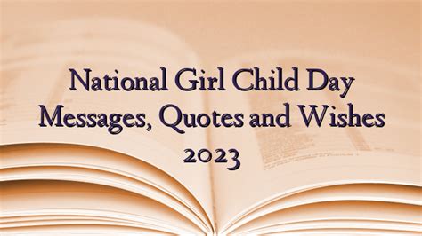 National Girl Child Day Messages, Quotes and Wishes 2023 - TechNewzTOP