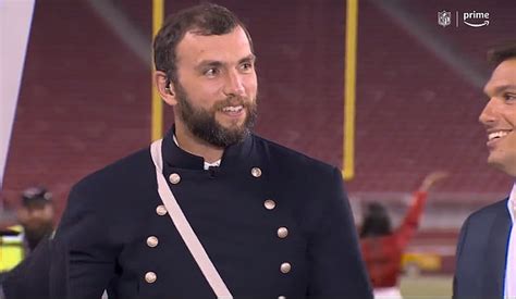 Andrew Luck appears on Thursday Night Football in a Civil War uniform as a nod to an old parody ...