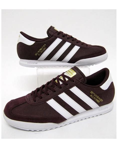 Adidas Beckenbauer Trainers Light Maroon/White, Originals, Adidas ...