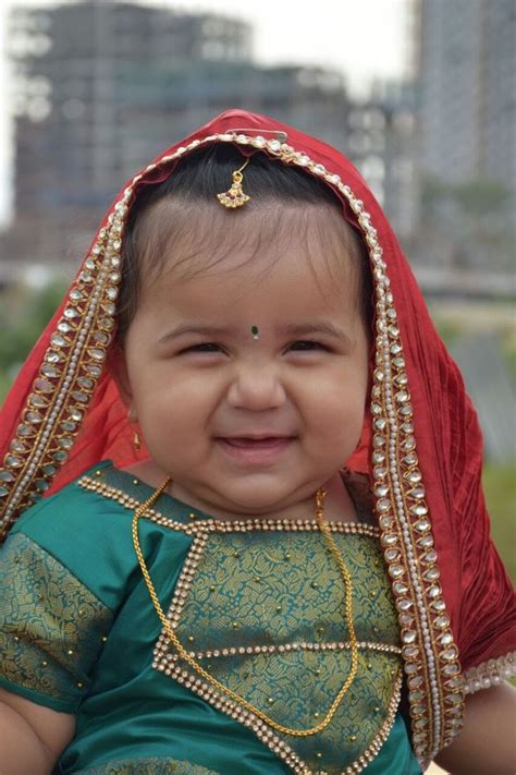 Krishna and Radha dress for baby at home,Baby photoshoot ideas at home ...