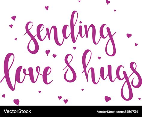 Sending love and hugs Royalty Free Vector Image