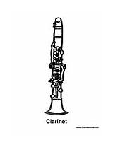 Clarinet Coloring Pages sketch template