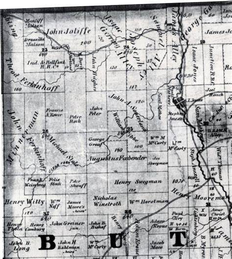 Franklin County, Indiana 1858 Landowners Map - ACPL Genealogy Center