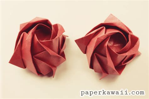 Origami Kawasaki Rose Video Tutorial - Paper Kawaii