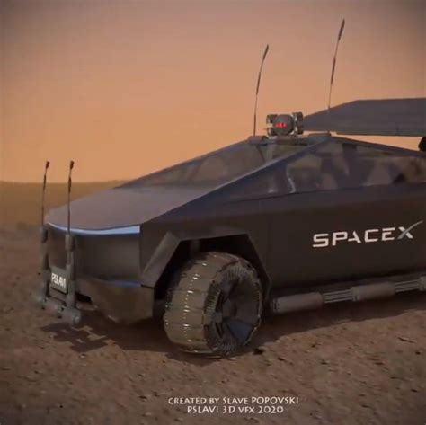 Tesla CyberTruck Fan Made SpaceX Version Matte Black Mars Rover | Mars rover, Tesla, Spacex