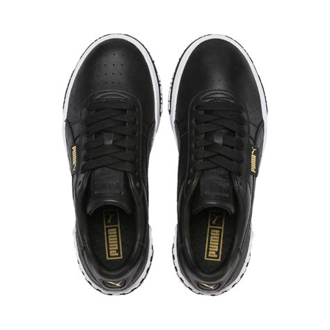 PUMA Women's Cali Bold Puma Black/Metallic Gold Sneakers 37081103 - WOOKI.COM