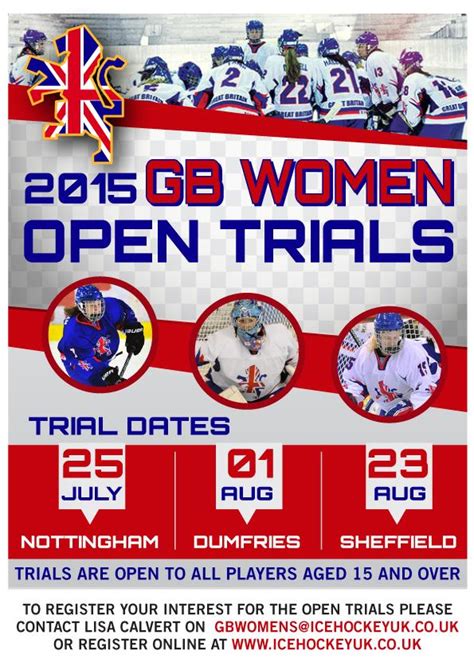 Team GB Ice Hockey on Twitter: "GB Women's trials in Nottingham (25 July), Dumfries (1 Aug ...