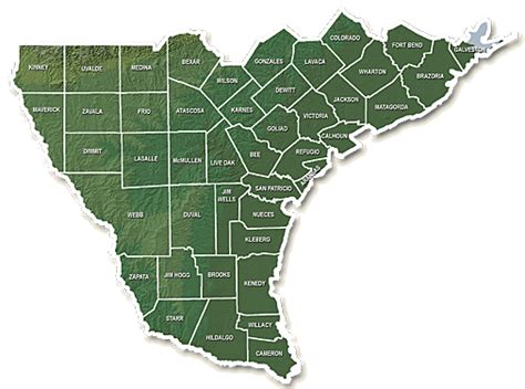 South Texas Counties Map | Business Ideas 2013