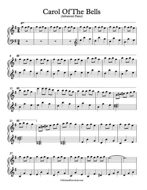 23+ Carol of the bells sheet music for piano free ideas in 2021 · Music ...