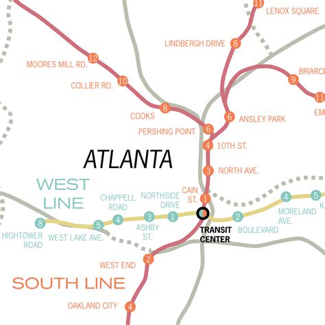 Atlanta MARTA system map, 1962 plan – Fifty-Three Studio