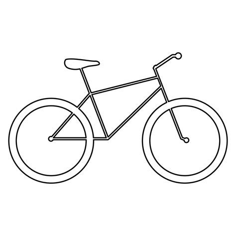 Bicycle outline black color 5215370 Vector Art at Vecteezy