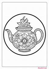 🫖 Free Printable Teapot Coloring Pages  Kumalart sketch template