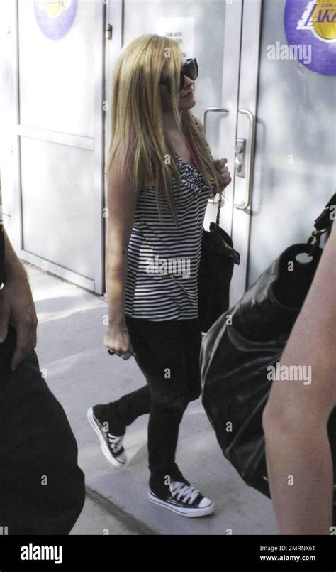 Avril Lavigne arrives at the NBA Finals Championship game between the ...