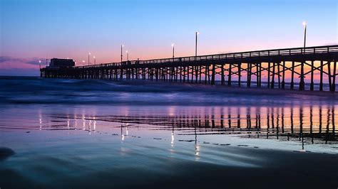 HD wallpaper: newport pier, coast, ocean, newport beach, california ...