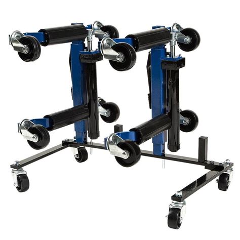 Capri Tools 1500 lb. 9 in. Hydraulic Car Wheel Dolly with Stand (4-Pack ...