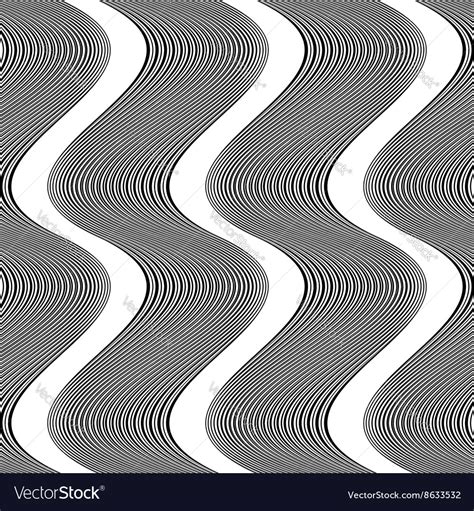 Design seamless monochrome waving pattern Vector Image