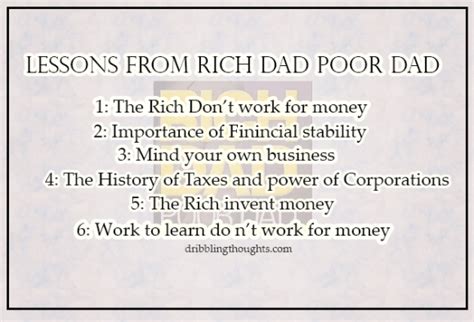 6 life lessons from Rich Dad Poor Dad|Review and Analysis - Dribbling Thoughts